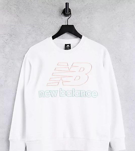 New Balance – Sweatshirt in Weiß mit Logo, exklusiv bei ASOS günstig online kaufen