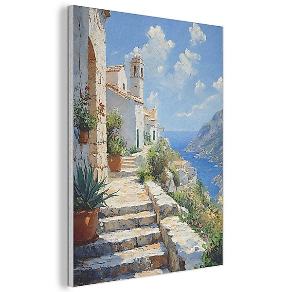 MuchoWow Gemälde Treppe - Häuser - günstig online kaufen