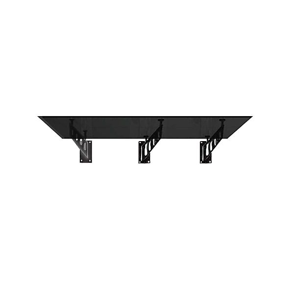 Glaszentrum Hagen S 230x90 cm Glasvordach inkl. Halter Ral7016 Grauglas günstig online kaufen