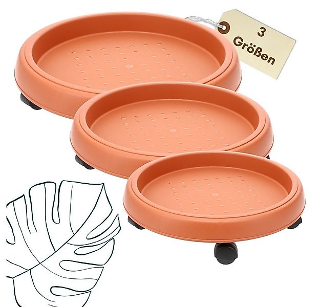 GarPet Pflanzenroller Pflanzenroller rund Rollbrett Pflanzen Blumenroller 2 günstig online kaufen