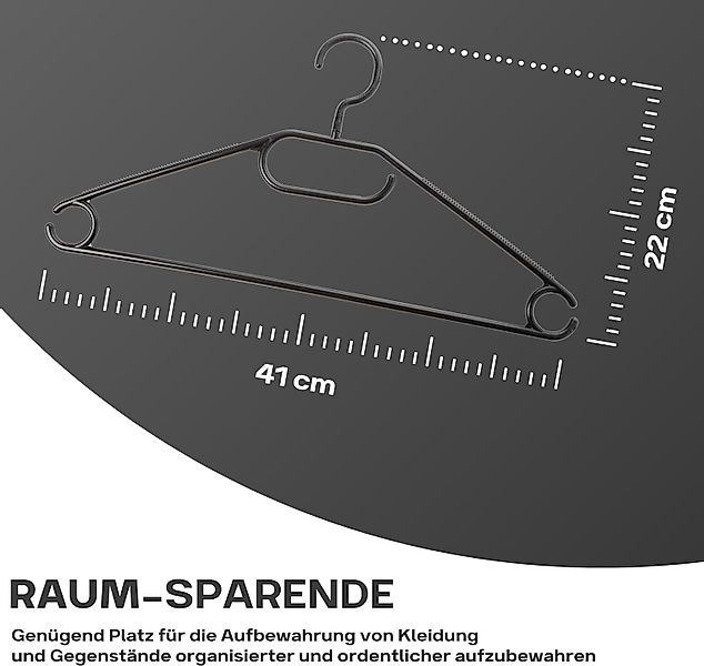 2friends Kleiderbügel Großpackung Schwarze Kleiderbügel 50 günstig online kaufen