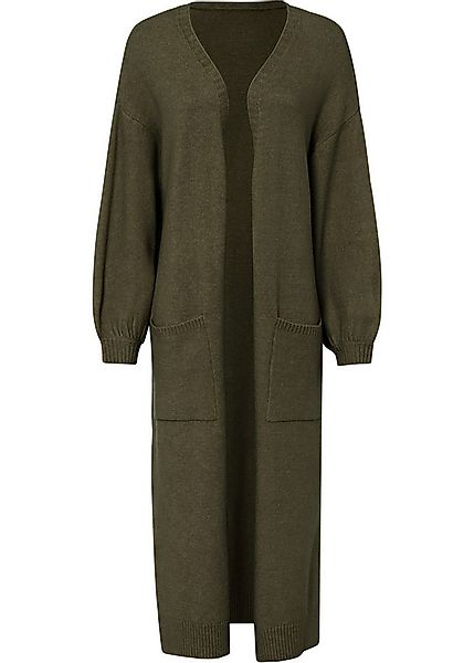 bonprix Strickjacke weite Passform, Midilänge, aus Polyacryl, Polyester und günstig online kaufen