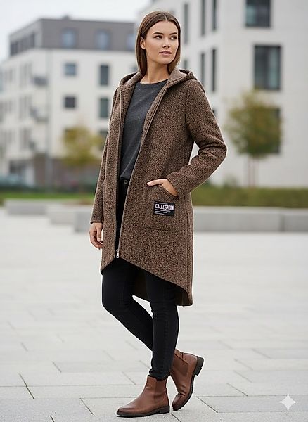 simaranda Kapuzennickijacke Damen Jacke 29503 38-44 Senf mit Kapuze günstig online kaufen