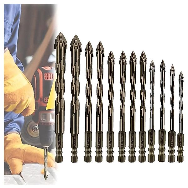 QUBEBU Bohrersatz 12Stk 3-12 mm Exzenterbohrer günstig online kaufen