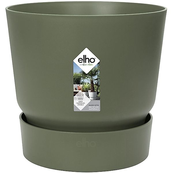 Elho Pflanzkübel greenville rund 14cm laubgrün günstig online kaufen