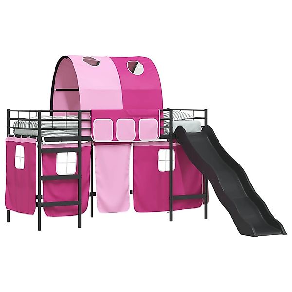 vidaXL Kinder-Etagenbett Schwarz und Pink 99,5 x 190 cm Metall 42020847 günstig online kaufen