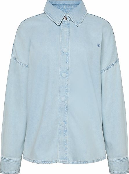 Calvin Klein Jeans Hemdbluse "RLXD LNN DNM SHRT AR", Mit Rundhalsausschnitt günstig online kaufen