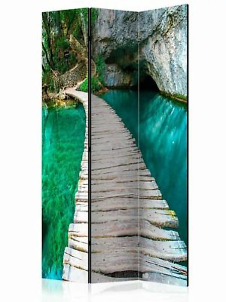 artgeist Paravent Emerald Lake [Room Dividers] mehrfarbig Gr. 135 x 172 günstig online kaufen
