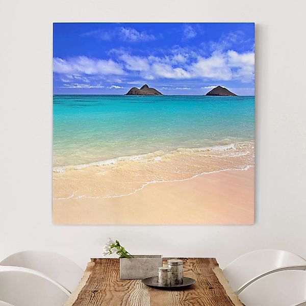 Leinwandbild - Quadrat Paradise Beach günstig online kaufen