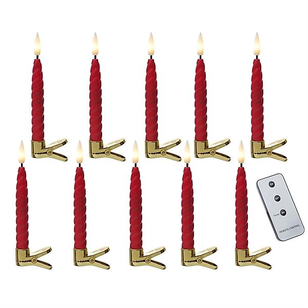 MARELIDA LED-Christbaumkerzen TWIST 10 gedrehte Baumkerzen günstig online kaufen