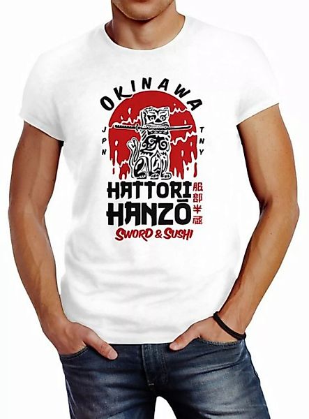 Neverless Print-Shirt Herren T-Shirt Hattori Hanzo Sword and Sushi Okinawa günstig online kaufen
