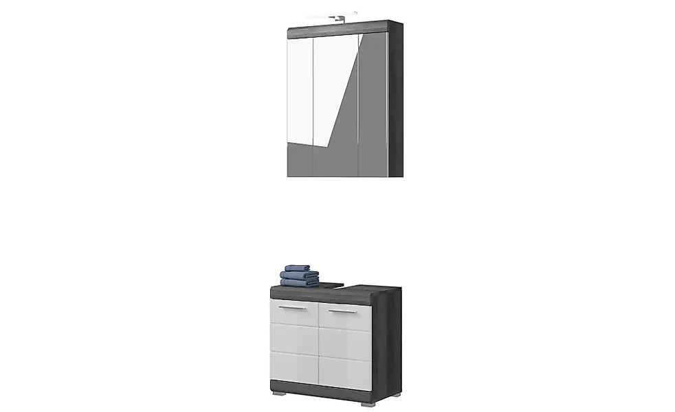 Badmöbel-Set SCHLOONSEE  2 teilig  inklusive LED Beleuchtung  bestehend aus günstig online kaufen