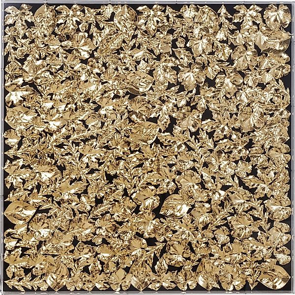 Kare Design Bild Gold Leaf, Blätter, günstig online kaufen
