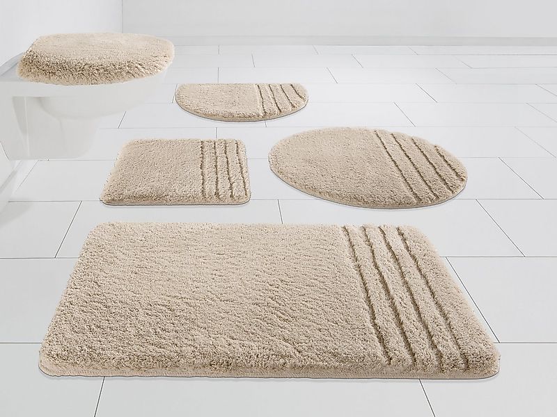 Möve Badematte Loft, Badvorleger, Badezimmer Teppich, Höhe 30 mm, rutschhem günstig online kaufen