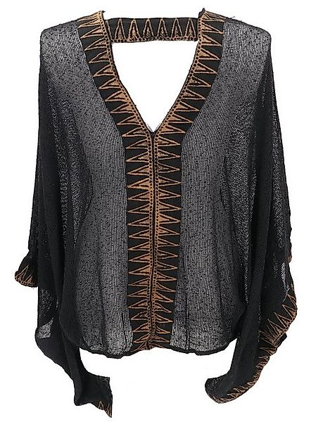 Guru-Shop Langjacke Boho Poncho, alternativer oversize Blusenponcho.. günstig online kaufen