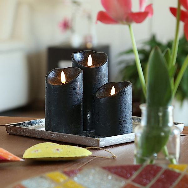 MARELIDA LED-Kerze LED Kerzenset Rustik Optik günstig online kaufen