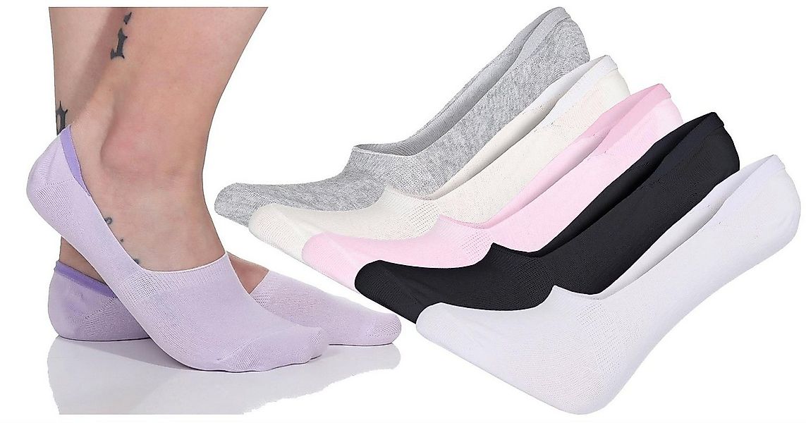EloModa Füßlinge 6 12 Paar Damen Füßlinge Ballerina Unsichtbare Sneaker Spo günstig online kaufen