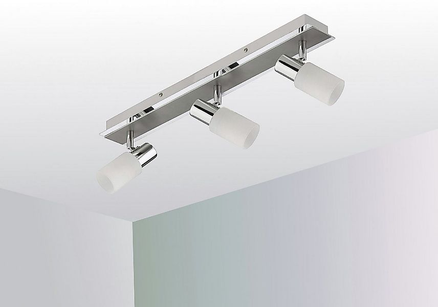 TRANGO LED Deckenleuchte, 3-flammig 2007-38 LED Deckenleuchte Chrom-Optik & günstig online kaufen