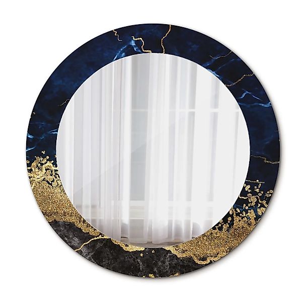 Tulup Bedruckte Spiegel Blauer Marmor 60x60 cm Runder Spiegel mit Dekoratio günstig online kaufen