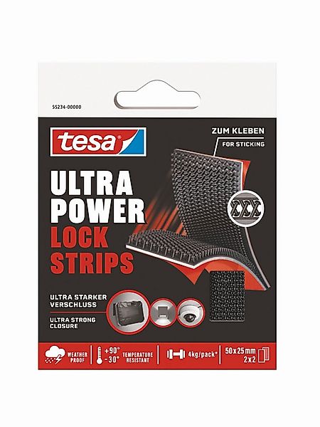 tesa Klett-Klebeband Ultra Power Lock Strips, extra starkes selbstklebendes günstig online kaufen