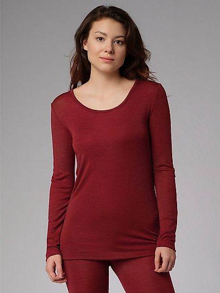 COMAZO Langarmshirt aus Merinowolle und Seide günstig online kaufen