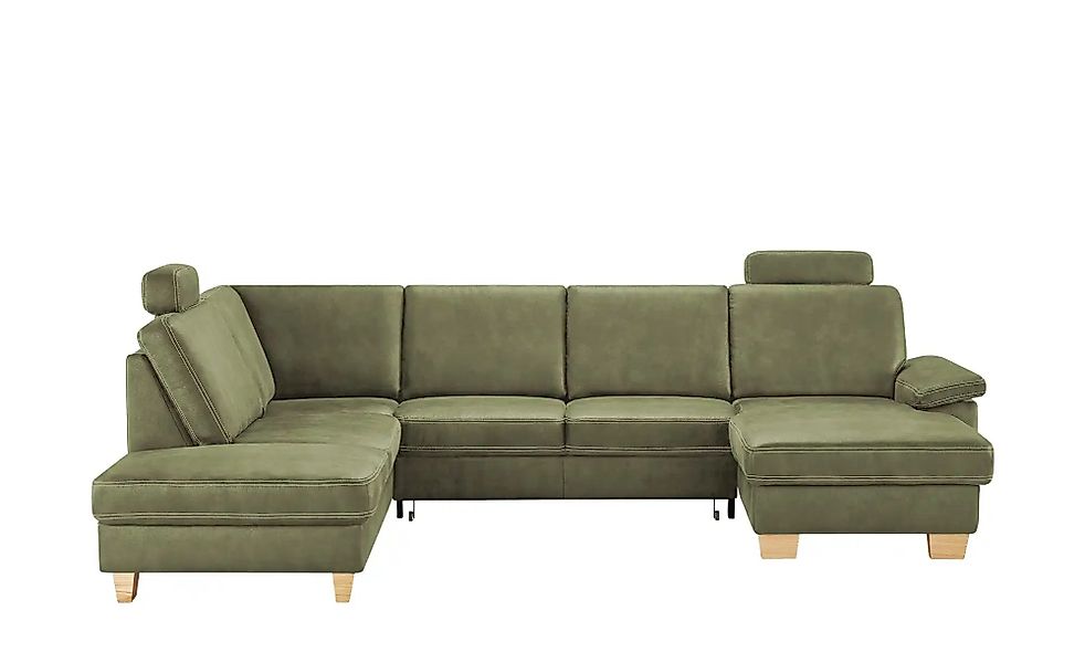 meinSofa Wohnlandschaft Kunstleder Samu ¦ grün ¦ Maße (cm): B: 316 H: 90 T: günstig online kaufen