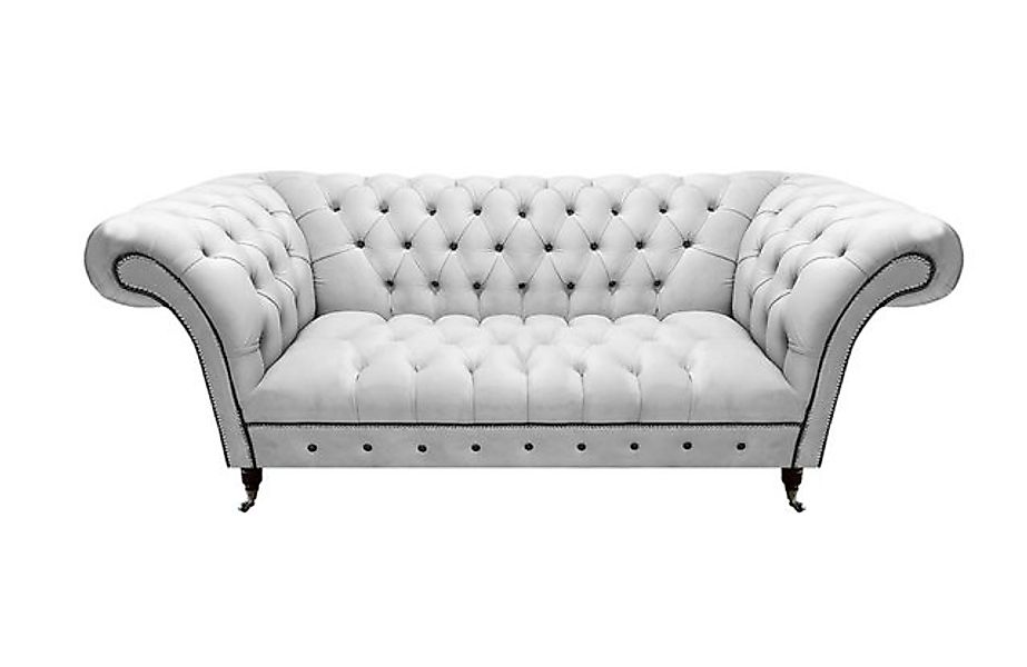 JVmoebel Chesterfield-Sofa Modern Weiß Design Möbel Chesterfield Zweisitzer günstig online kaufen