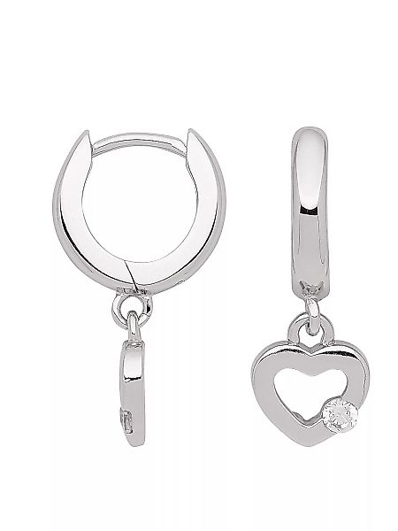 Adelia´s Paar Ohrhänger "925 Silber Ohrringe Creolen Ø 11,7 mm", mit Zirkon günstig online kaufen
