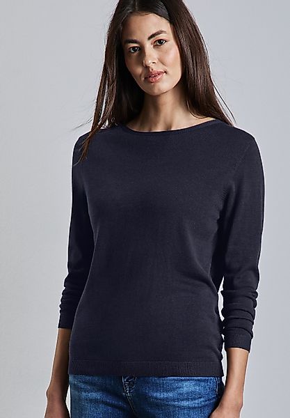 STREET ONE Strickpullover mit Rollsaum am günstig online kaufen