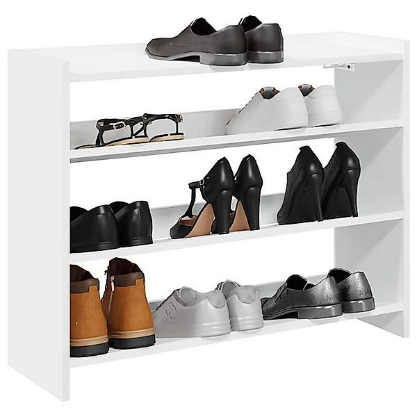 vidaXL Schuhschrank Schuhregal Weiß 80x25x61,5 cm Holzwerkstoff günstig online kaufen