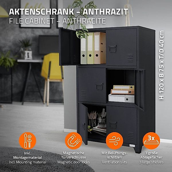 ML-DESIGN Aktenschrank Metallschrank mit Schubladen freistehender günstig online kaufen