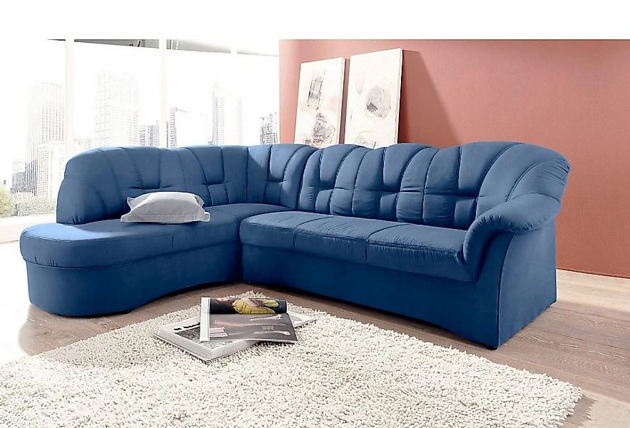 DOMO collection Ecksofa "Papenburg, zeitlose Rückensteppung, elegante Armle günstig online kaufen