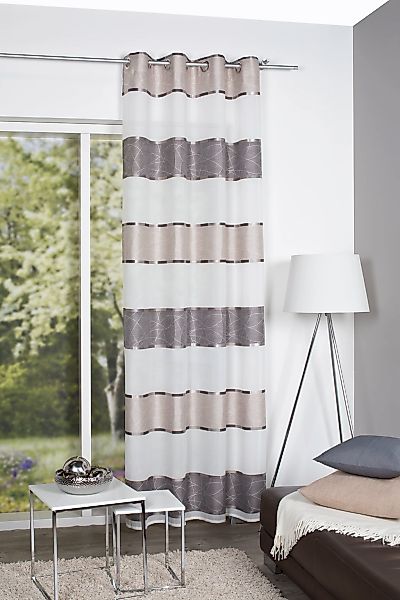 HOME WOHNIDEEN Vorhang "WALTER" Ösen 1 Stk. tlg. Ösenschal WALTER Querstrei günstig online kaufen