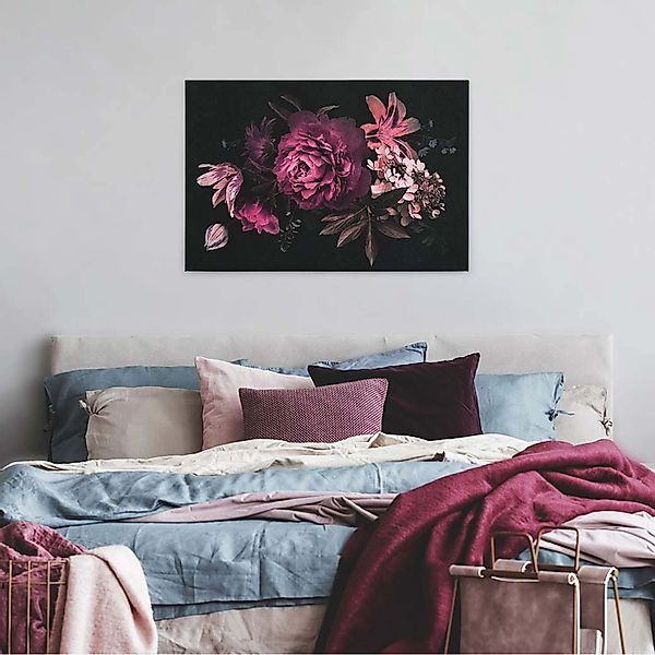 Bricoflor Stillleben Leinwand Bild Mit Blumen Gemälde Bild Mit Lilien Und R günstig online kaufen