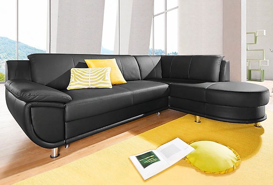 TRENDMANUFAKTUR Ecksofa "Rondo II, zeitlos & elegant, bequeme Armlehnen, L- günstig online kaufen