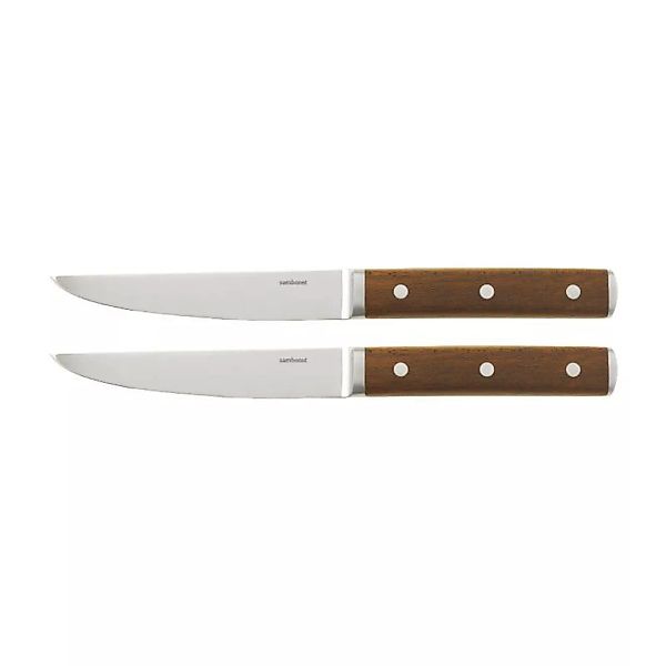 Sambonet Steakmesser Steakmesser Sirloin Edelstahl/Ahorn Set 2 (edelstahl) günstig online kaufen