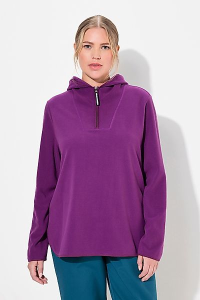Ulla Popken Sweatshirt Fleece-Troyer kurz Oversized günstig online kaufen