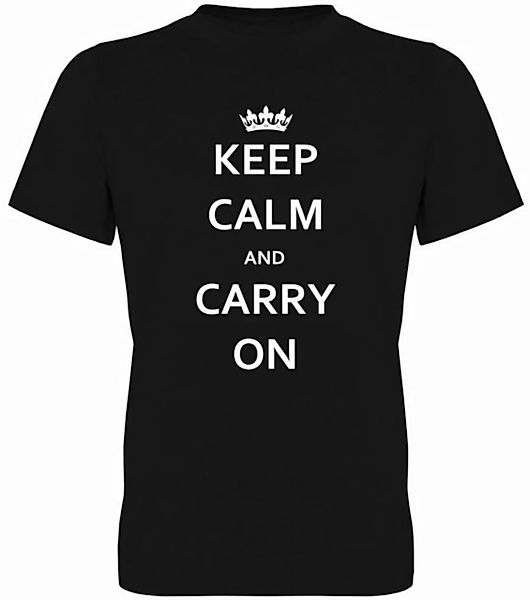 G-graphics T-Shirt Keep calm and carry on Herren T-Shirt, mit trendigem Fro günstig online kaufen