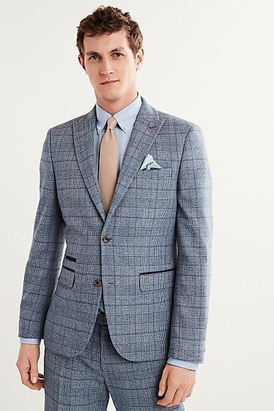 Next Baukastensakko Anzug mit Karomuster: Skinny günstig online kaufen