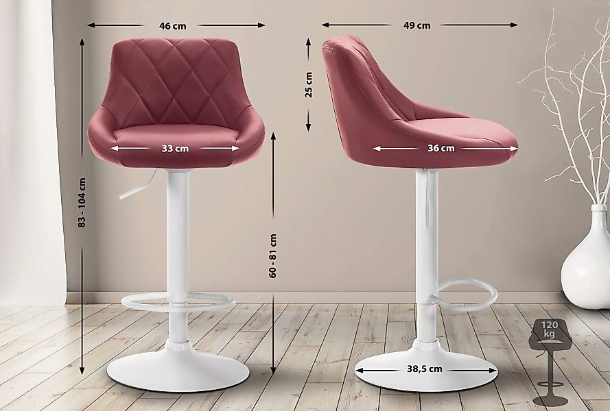 CLP Barhocker Lazio Kunstleder, höhenverstellbar und günstig online kaufen