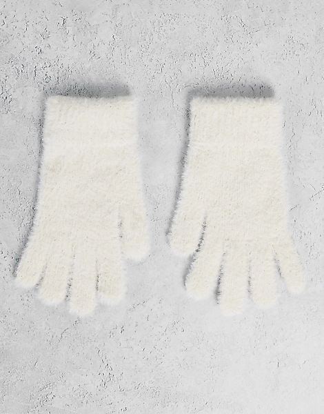 Accessorize – Superflauschige Handschuhe in Cremeweiß günstig online kaufen