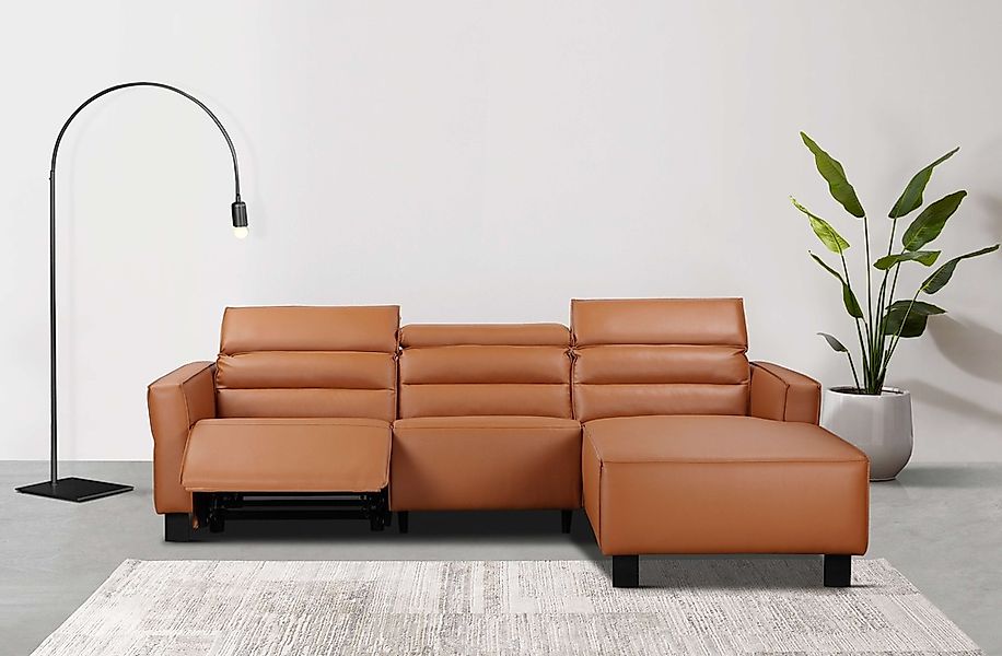 Places of Style Ecksofa "Carpari, L-Form, 263 cm, manuelle o. elektrische R günstig online kaufen