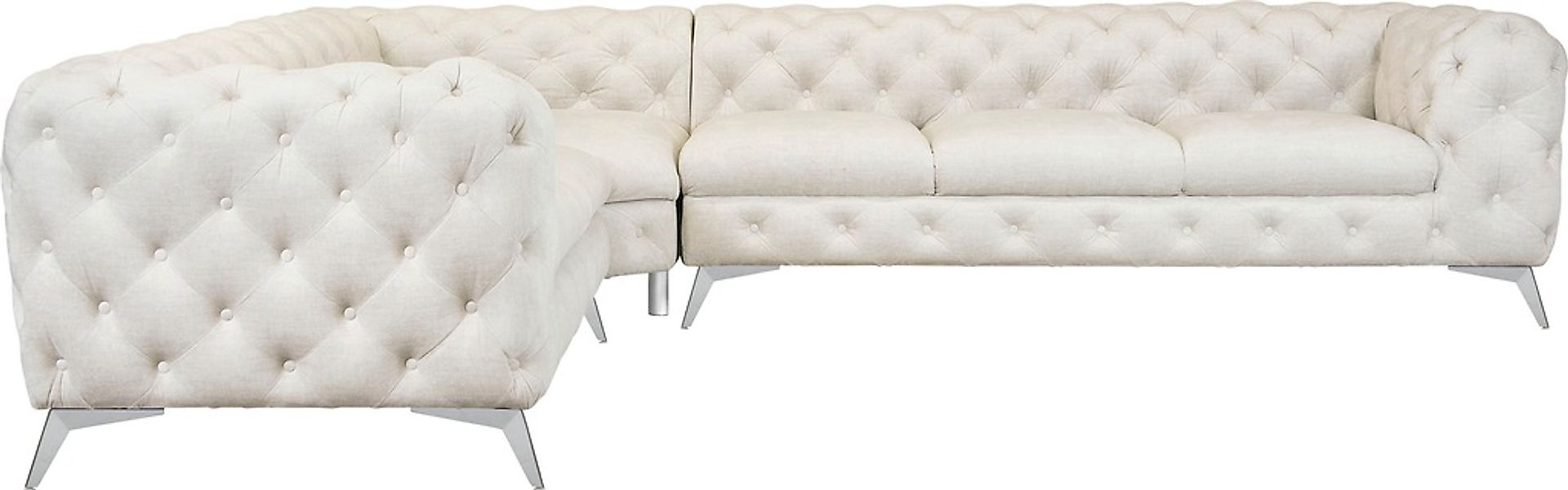 Leonique Chesterfield-Sofa "Glynis L-Form", aufwändige Knopfheftung, modern günstig online kaufen