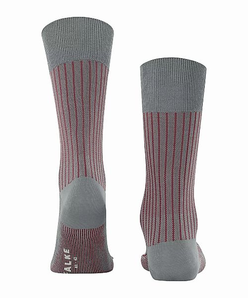FALKE Oxford Stripe Herren Socken, 47-48, Grau, Rippe, Baumwolle, 13379-317 günstig online kaufen