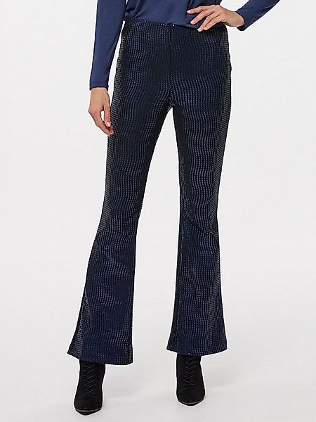 Sarah Kern Schlaghose Stoffhose figurbetont mit Glitzerdetails günstig online kaufen