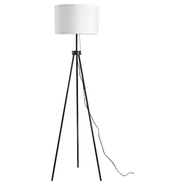 HOMCOM Stehlampe Moderne Standleuchte E27, Stahl & Polyester, Schwarz & Wei günstig online kaufen