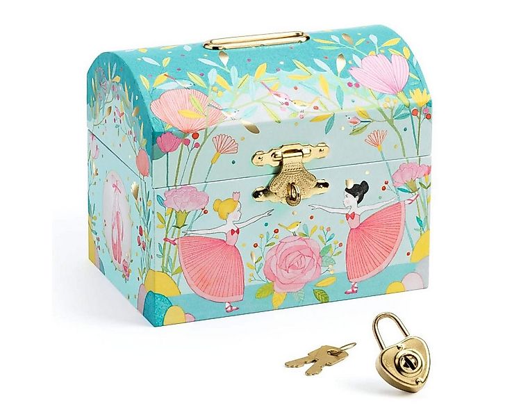 DJECO Spardose Ballerina Schatzkiste mit Schloss und 2 Schlüsseln, 12 x 10 günstig online kaufen