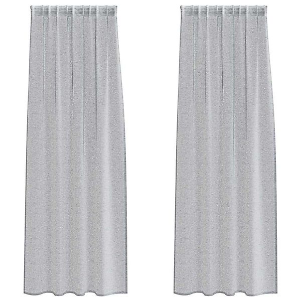 vidaXL Voile-Vorhang 2 Stk Dunkelgrau 140x260cm Polyester 4108031 günstig online kaufen