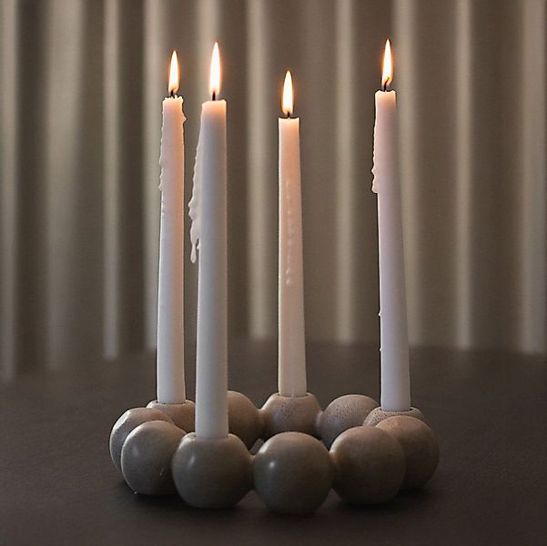 dbkd Kerzenhalter Adventskranz Bright beige für 4 Stabkerzen günstig online kaufen