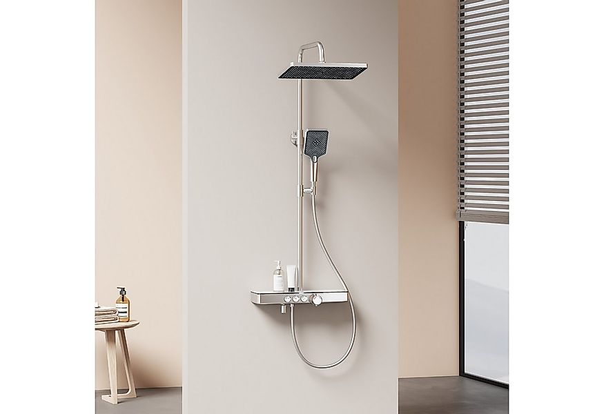 EMKE Duschsystem mit Thermostat Regendusche Komplettset mit Thermostat und günstig online kaufen